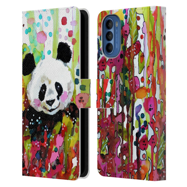 Sylvie Demers Nature Panda Leather Book Wallet Case Cover For Motorola Moto G41