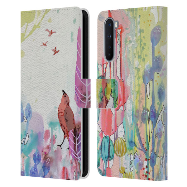 Sylvie Demers Nature Wings Leather Book Wallet Case Cover For OnePlus Nord 5G