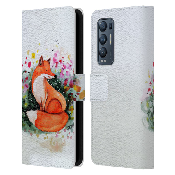 Sylvie Demers Nature Fox Beauty Leather Book Wallet Case Cover For OPPO Find X3 Neo / Reno5 Pro+ 5G