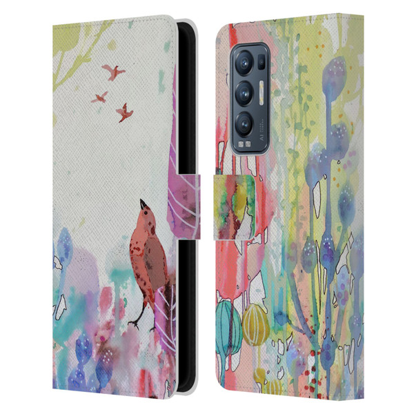 Sylvie Demers Nature Wings Leather Book Wallet Case Cover For OPPO Find X3 Neo / Reno5 Pro+ 5G
