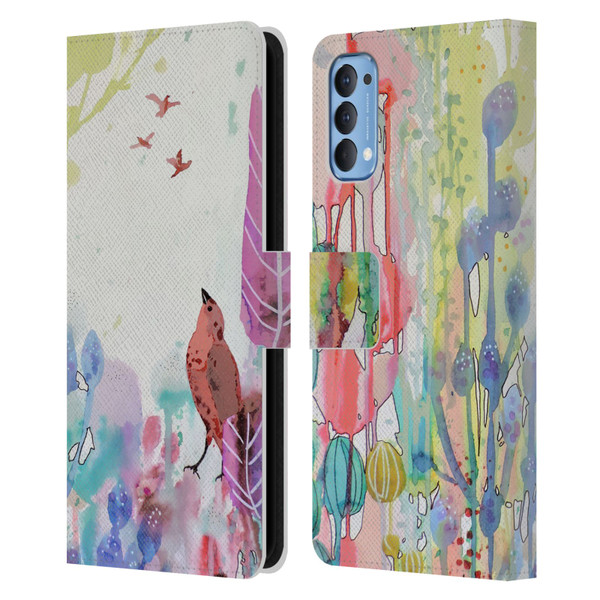Sylvie Demers Nature Wings Leather Book Wallet Case Cover For OPPO Reno 4 5G