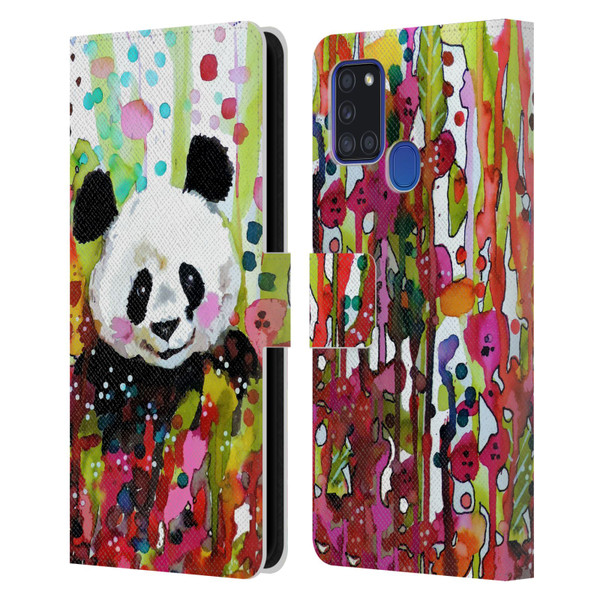 Sylvie Demers Nature Panda Leather Book Wallet Case Cover For Samsung Galaxy A21s (2020)