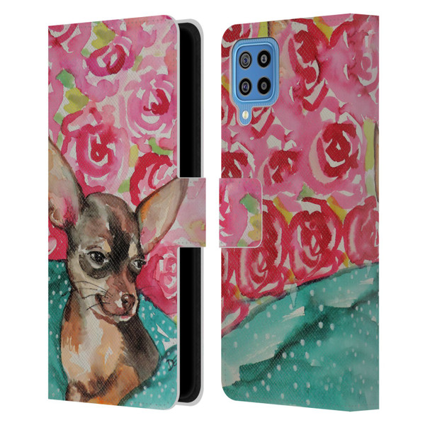 Sylvie Demers Nature Chihuahua Leather Book Wallet Case Cover For Samsung Galaxy F22 (2021)