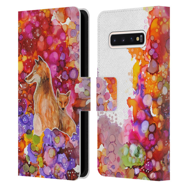 Sylvie Demers Nature Mother Fox Leather Book Wallet Case Cover For Samsung Galaxy S10