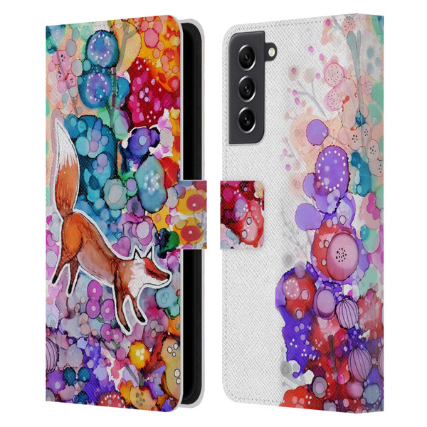 Sylvie Demers Nature Soaring Leather Book Wallet Case Cover For Samsung Galaxy S21 FE 5G