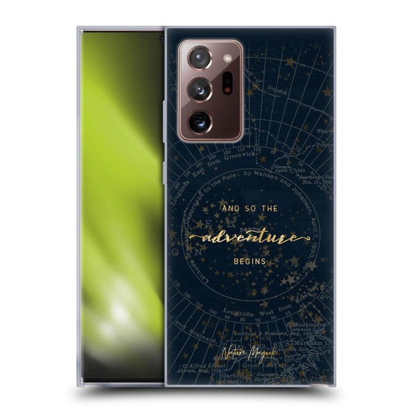 Nature Magick So The Adventure Begins Quote Star Map Soft Gel Case for Samsung Galaxy Note20 Ultra / 5G