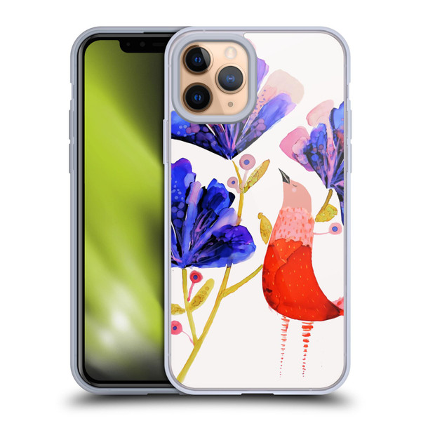 Sylvie Demers Birds 3 Red Soft Gel Case for Apple iPhone 11 Pro