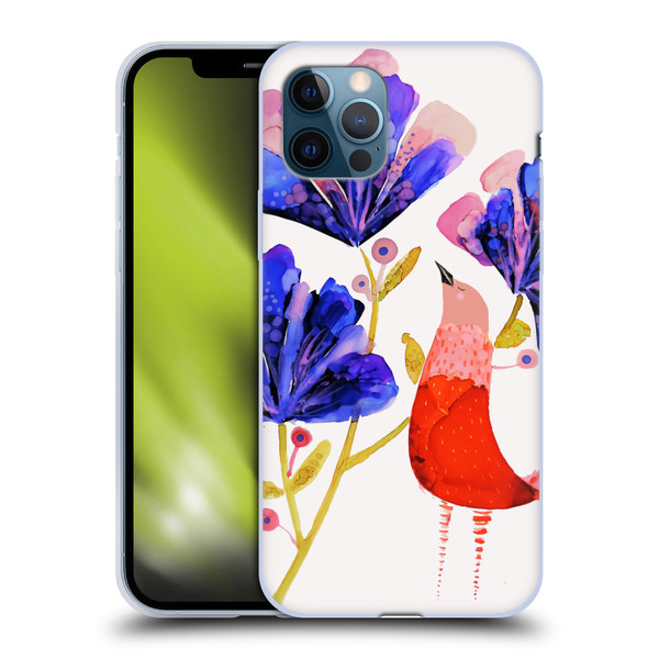 Sylvie Demers Birds 3 Red Soft Gel Case for Apple iPhone 12 / iPhone 12 Pro
