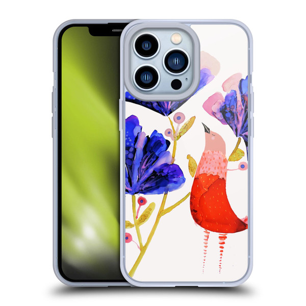 Sylvie Demers Birds 3 Red Soft Gel Case for Apple iPhone 13 Pro