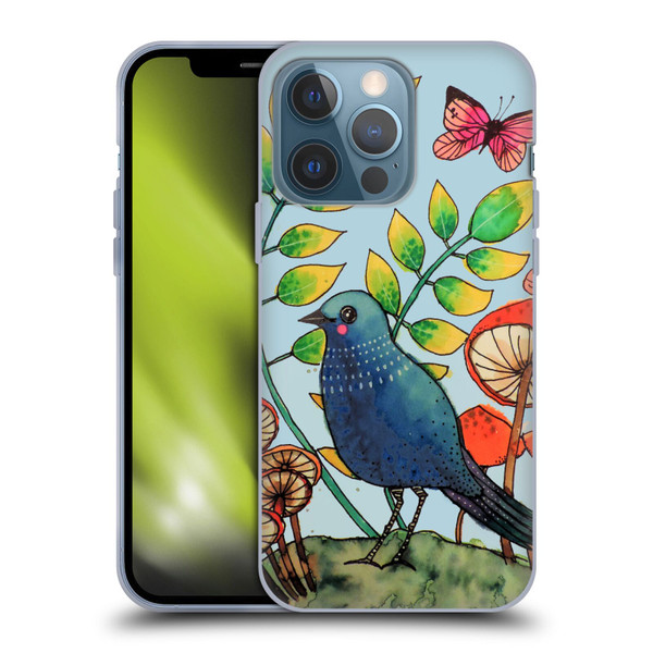 Sylvie Demers Birds 3 Teary Blue Soft Gel Case for Apple iPhone 13 Pro