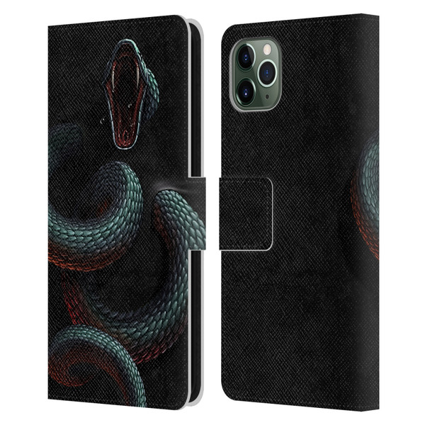 Christos Karapanos Horror 2 Serpent Within Leather Book Wallet Case Cover For Apple iPhone 11 Pro Max