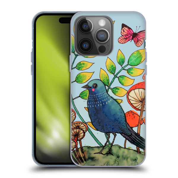 Sylvie Demers Birds 3 Teary Blue Soft Gel Case for Apple iPhone 14 Pro