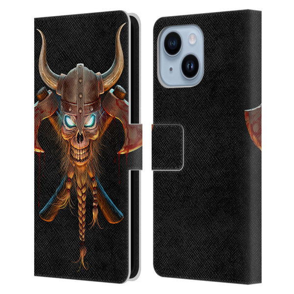 Christos Karapanos Horror 4 Viking Leather Book Wallet Case Cover For Apple iPhone 14 Plus