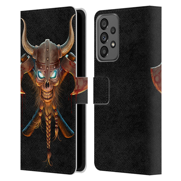 Christos Karapanos Horror 4 Viking Leather Book Wallet Case Cover For Samsung Galaxy A73 5G (2022)