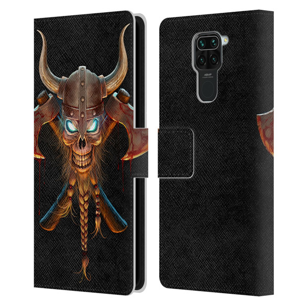Christos Karapanos Horror 4 Viking Leather Book Wallet Case Cover For Xiaomi Redmi Note 9 / Redmi 10X 4G