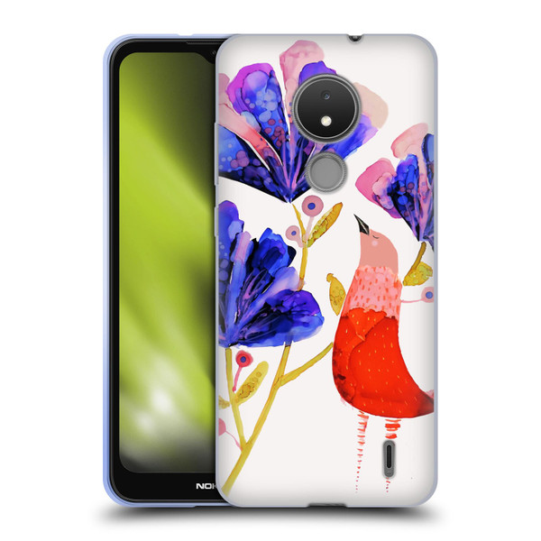 Sylvie Demers Birds 3 Red Soft Gel Case for Nokia C21