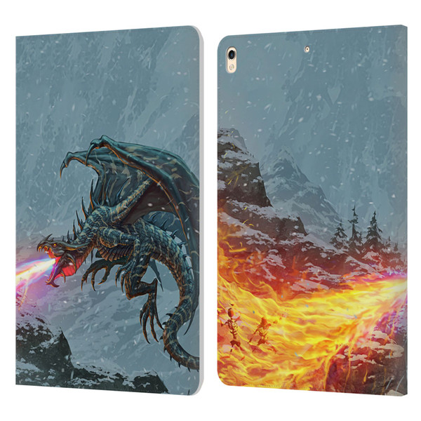Christos Karapanos Mythical Art Power Of The Dragon Flame Leather Book Wallet Case Cover For Apple iPad Pro 10.5 (2017)