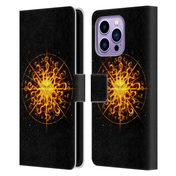 Christos Karapanos Mythical Art Helios Leather Book Wallet Case Cover For Apple iPhone 14 Pro Max