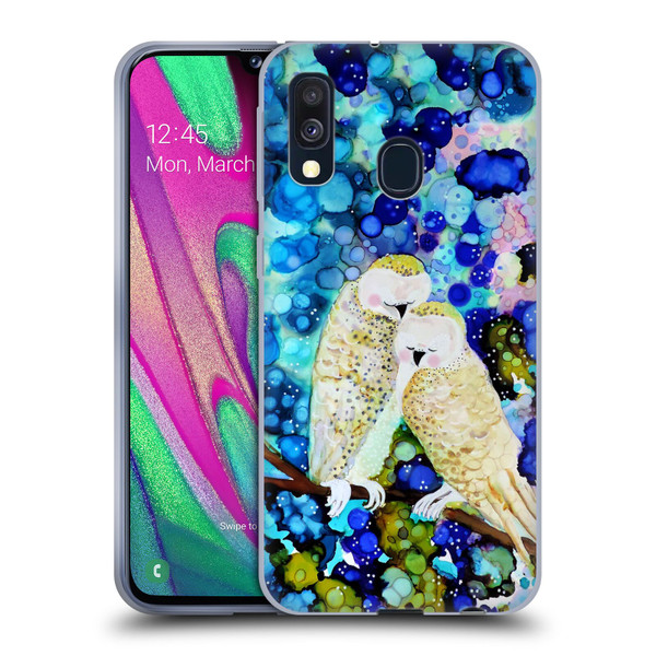 Sylvie Demers Birds 3 Owls Soft Gel Case for Samsung Galaxy A40 (2019)