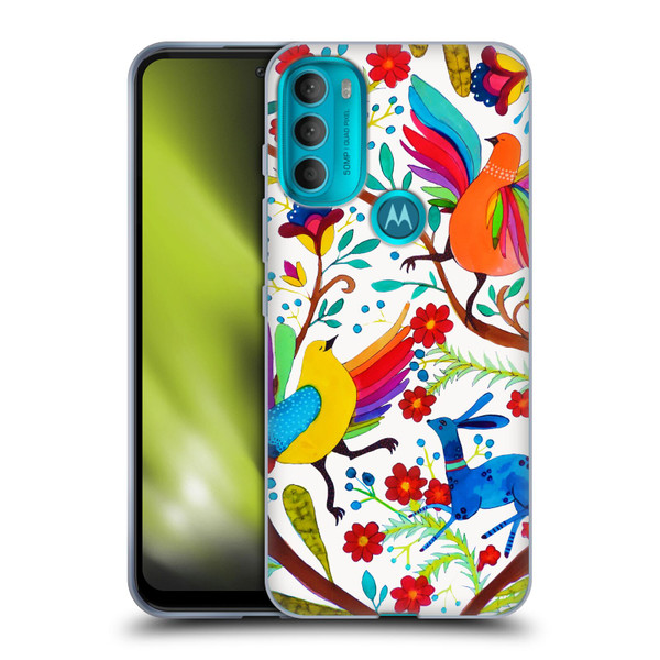 Sylvie Demers Floral Rainbow Wings Soft Gel Case for Motorola Moto G71 5G