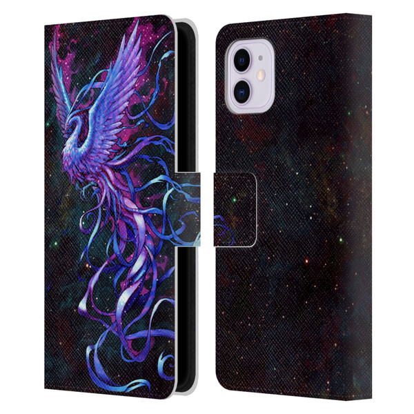 Christos Karapanos Mythical Phoenix Leather Book Wallet Case Cover For Apple iPhone 11