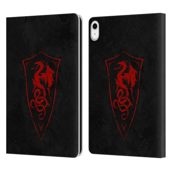 Christos Karapanos Shield Dragon Leather Book Wallet Case Cover For Apple iPad 10.9 (2022)