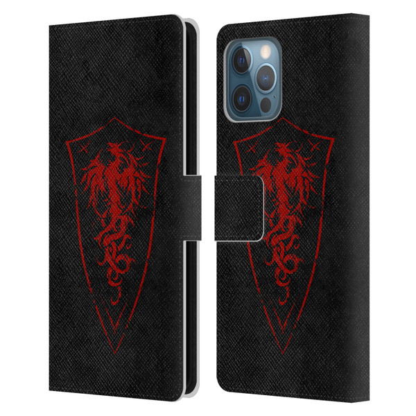 Christos Karapanos Shield Phoenix Leather Book Wallet Case Cover For Apple iPhone 12 Pro Max