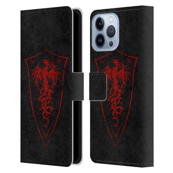 Christos Karapanos Shield Phoenix Leather Book Wallet Case Cover For Apple iPhone 13 Pro Max