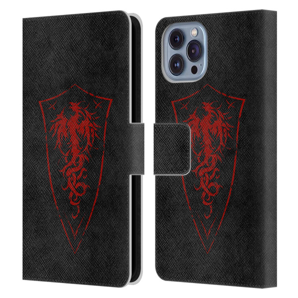 Christos Karapanos Shield Phoenix Leather Book Wallet Case Cover For Apple iPhone 14