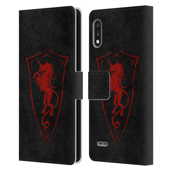Christos Karapanos Shield Unicorn Leather Book Wallet Case Cover For LG K22