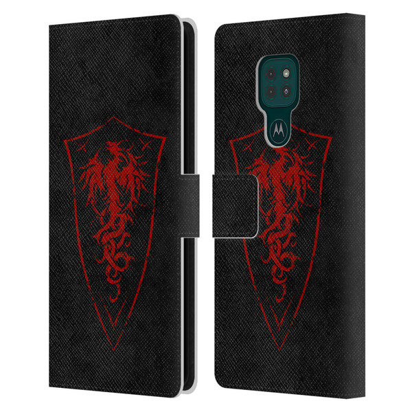 Christos Karapanos Shield Phoenix Leather Book Wallet Case Cover For Motorola Moto G9 Play