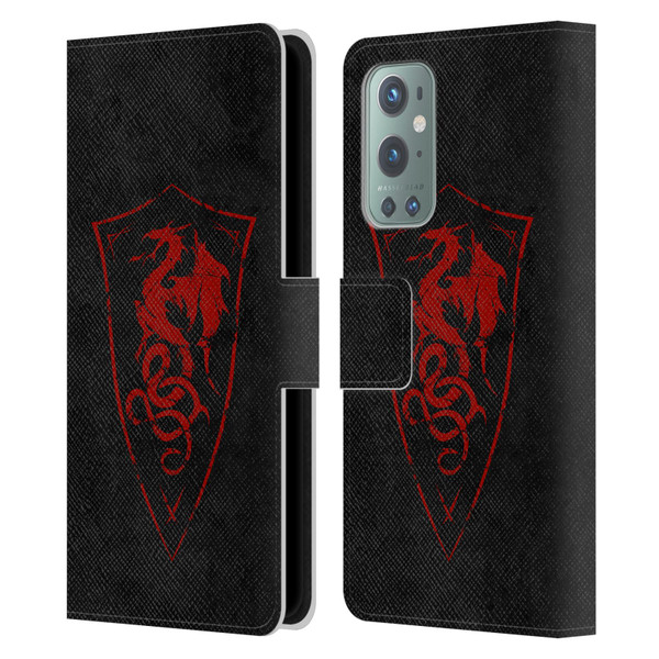 Christos Karapanos Shield Dragon Leather Book Wallet Case Cover For OnePlus 9