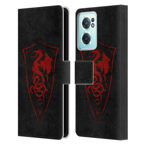 Christos Karapanos Shield Dragon Leather Book Wallet Case Cover For OnePlus Nord CE 2 5G