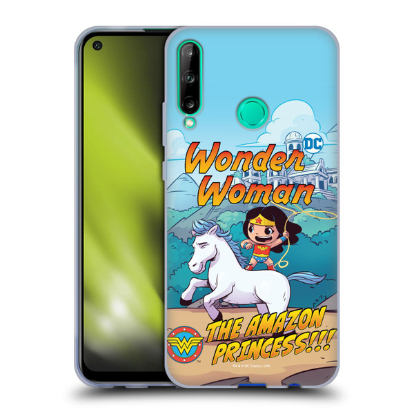 Super Friends DC Comics Toddlers Comic Covers Wonder Woman 2 Soft Gel Case for Huawei P40 lite E