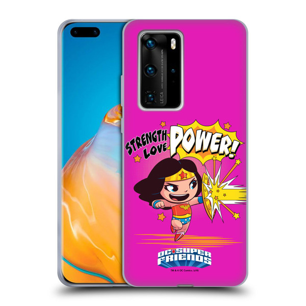 Super Friends DC Comics Toddlers Composed Art Wonder Woman Soft Gel Case for Huawei P40 Pro / P40 Pro Plus 5G