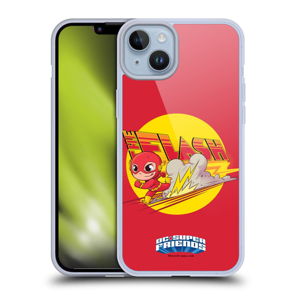 Super Friends DC Comics Toddlers Composed Art The Flash Soft Gel Case for Apple iPhone 14 Plus