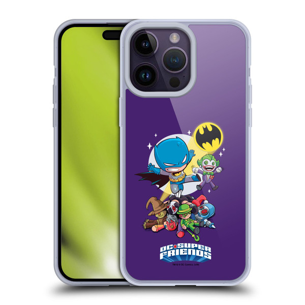 Super Friends DC Comics Toddlers Composed Art Batman Soft Gel Case for Apple iPhone 14 Pro Max