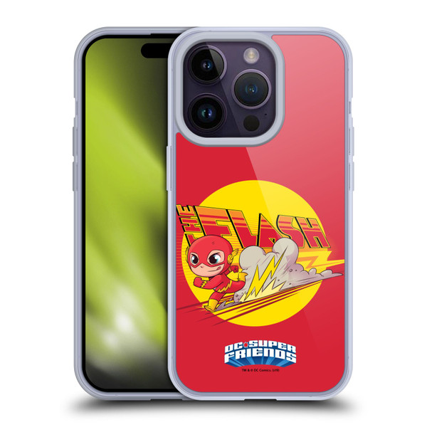 Super Friends DC Comics Toddlers Composed Art The Flash Soft Gel Case for Apple iPhone 14 Pro