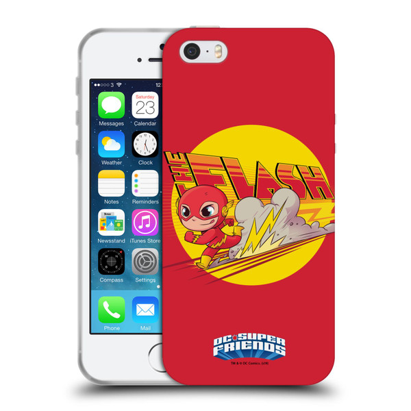 Super Friends DC Comics Toddlers Composed Art The Flash Soft Gel Case for Apple iPhone 5 / 5s / iPhone SE 2016
