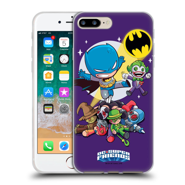 Super Friends DC Comics Toddlers Composed Art Batman Soft Gel Case for Apple iPhone 7 Plus / iPhone 8 Plus