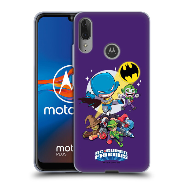 Super Friends DC Comics Toddlers Composed Art Batman Soft Gel Case for Motorola Moto E6 Plus