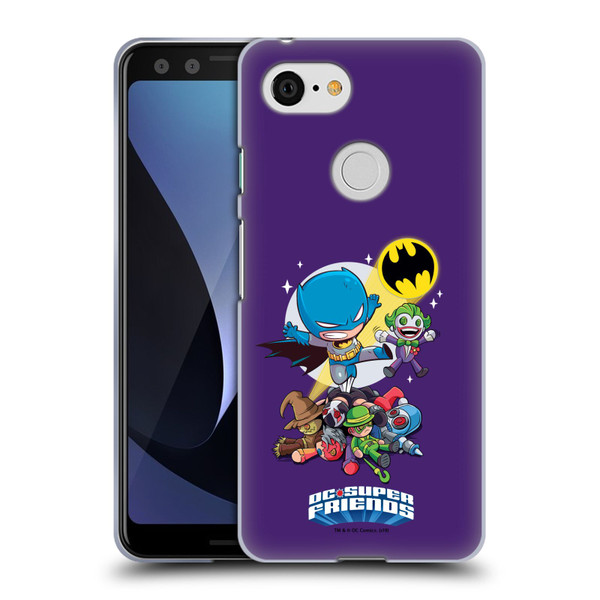 Super Friends DC Comics Toddlers Composed Art Batman Soft Gel Case for Google Pixel 3