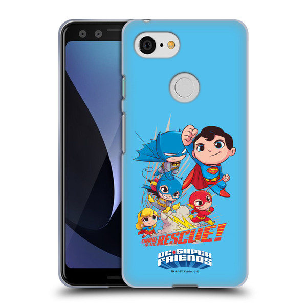 Super Friends DC Comics Toddlers Composed Art Group 1 Soft Gel Case for Google Pixel 3