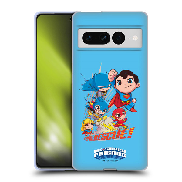 Super Friends DC Comics Toddlers Composed Art Group 1 Soft Gel Case for Google Pixel 7 Pro