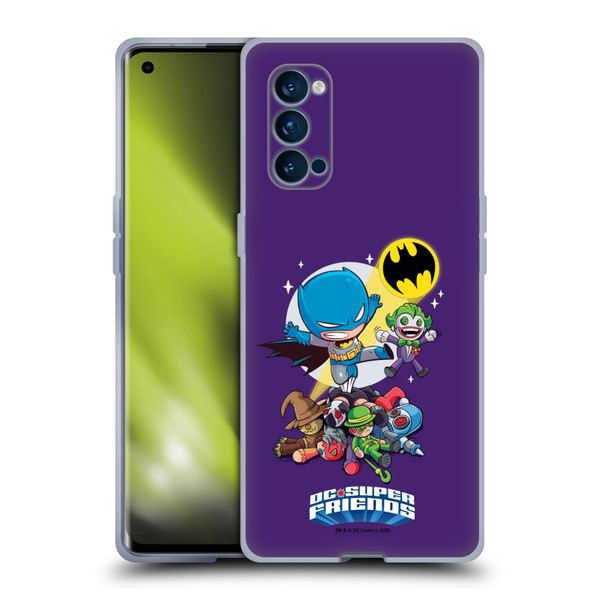 Super Friends DC Comics Toddlers Composed Art Batman Soft Gel Case for OPPO Reno 4 Pro 5G