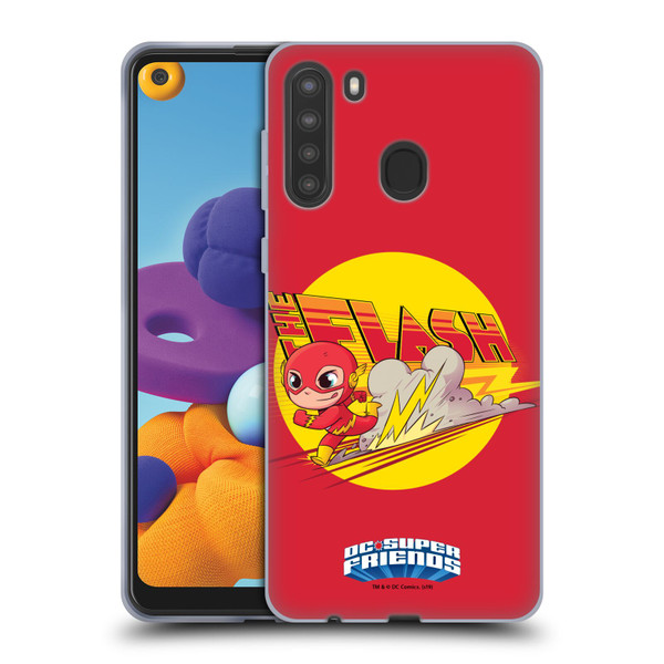 Super Friends DC Comics Toddlers Composed Art The Flash Soft Gel Case for Samsung Galaxy A21 (2020)