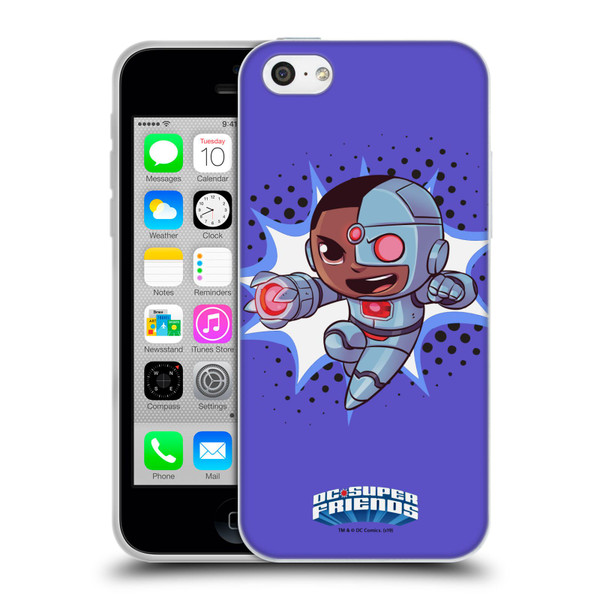 Super Friends DC Comics Toddlers 1 Cyborg Soft Gel Case for Apple iPhone 5c
