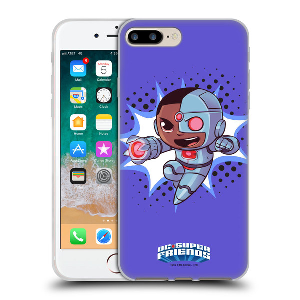 Super Friends DC Comics Toddlers 1 Cyborg Soft Gel Case for Apple iPhone 7 Plus / iPhone 8 Plus