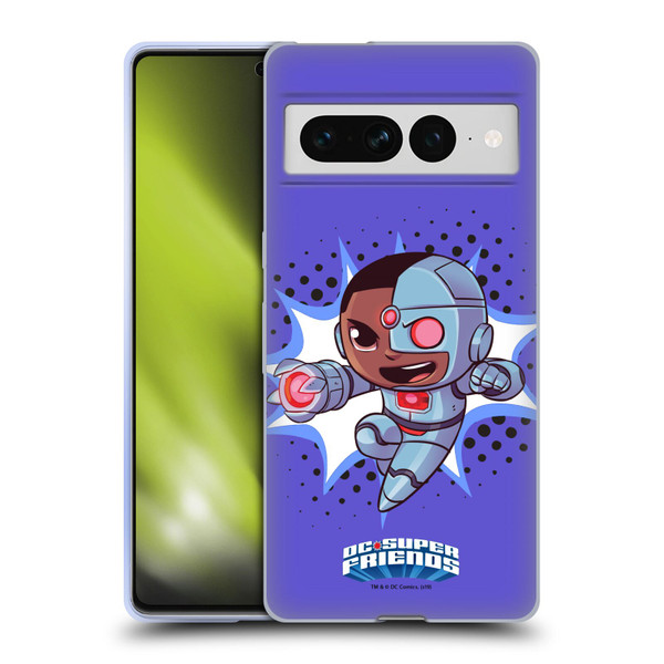 Super Friends DC Comics Toddlers 1 Cyborg Soft Gel Case for Google Pixel 7 Pro
