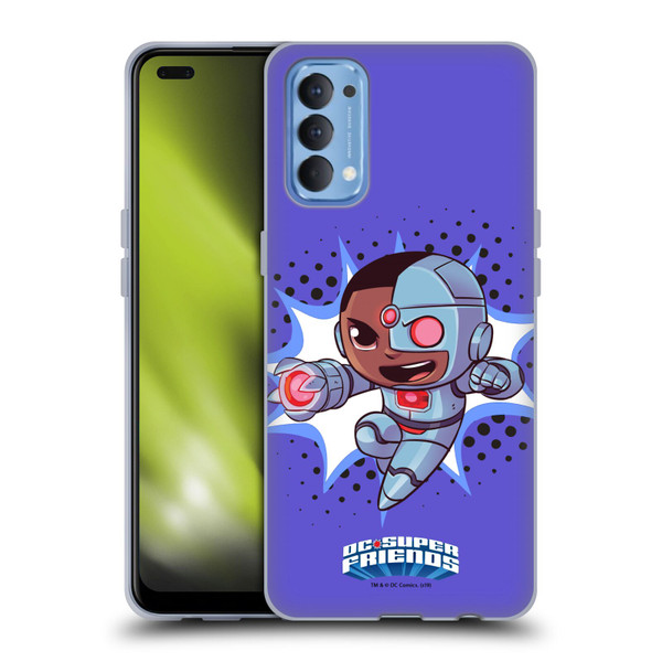 Super Friends DC Comics Toddlers 1 Cyborg Soft Gel Case for OPPO Reno 4 5G
